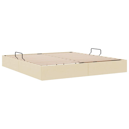 Ottoman Bedframe met opslag Crème 160 x 200 cm Stof