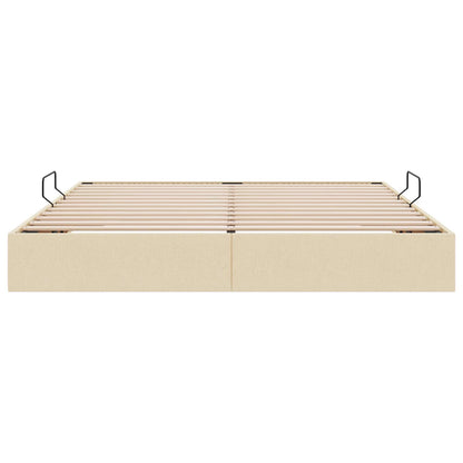 Ottoman Bedframe met opslag Crème 160 x 200 cm Stof