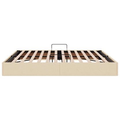 Ottoman Bedframe met opslag Crème 160 x 200 cm Stof