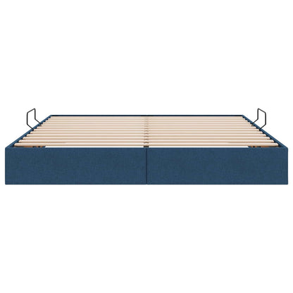 Ottoman Bedframe met opslag Blauw 160 x 200 cm Stof