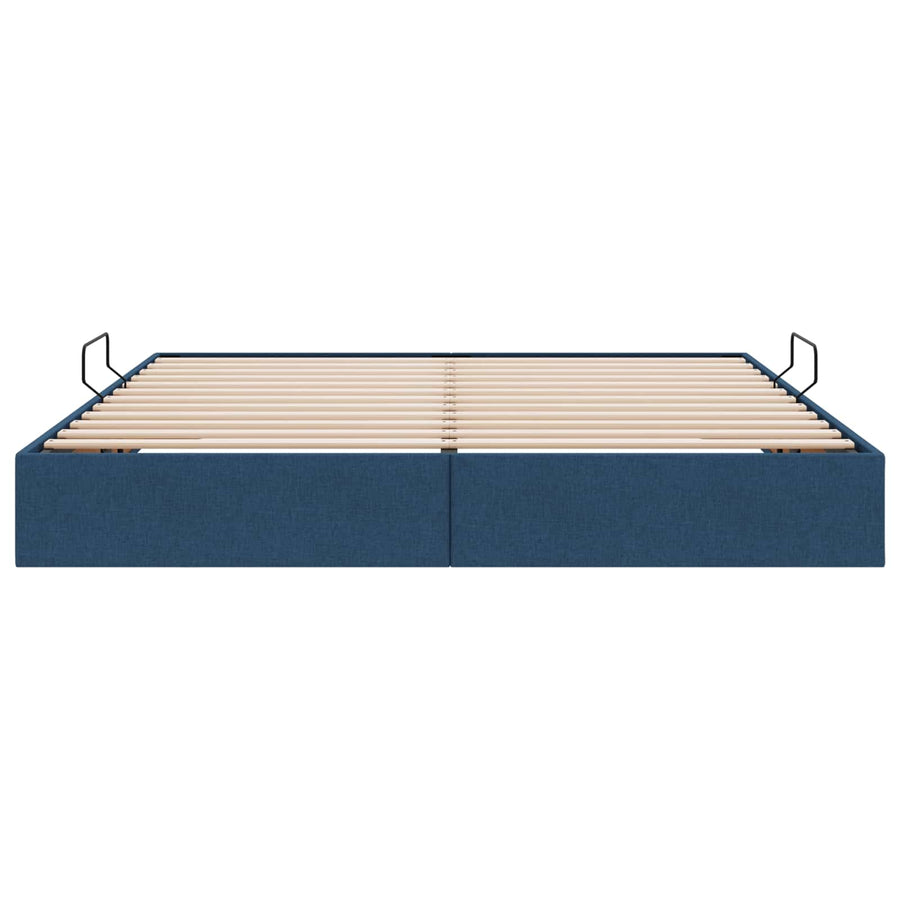 Ottoman Bedframe met opslag Blauw 160 x 200 cm Stof
