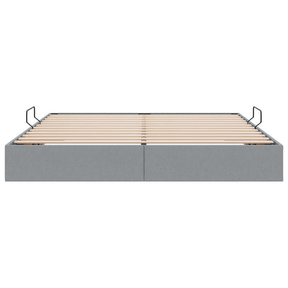Ottoman Bedframe met opslag Lichtgrijs 180 x 200 cm Stof
