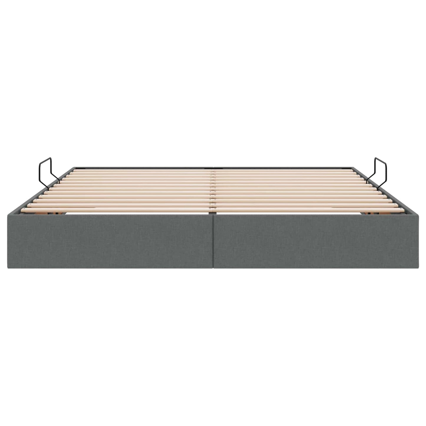 Ottoman Bedframe met opslag Donkergrijs 180 x 200 cm Stof