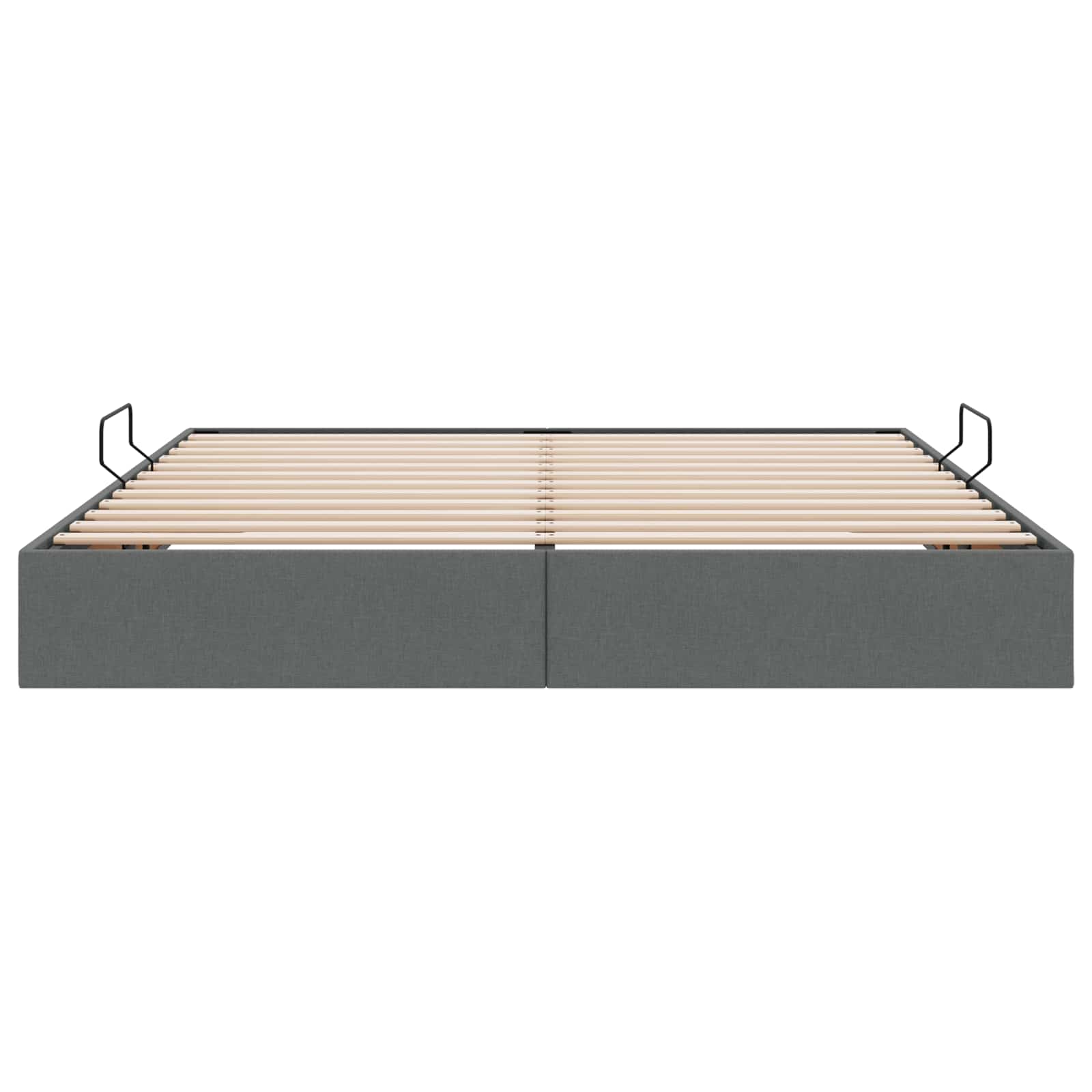 Ottoman Bedframe met opslag Donkergrijs 180 x 200 cm Stof