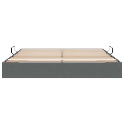 Ottoman Bedframe met opslag Donkergrijs 180 x 200 cm Stof