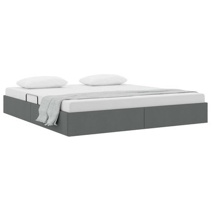 Ottoman Bedframe met opslag Donkergrijs 180 x 200 cm Stof