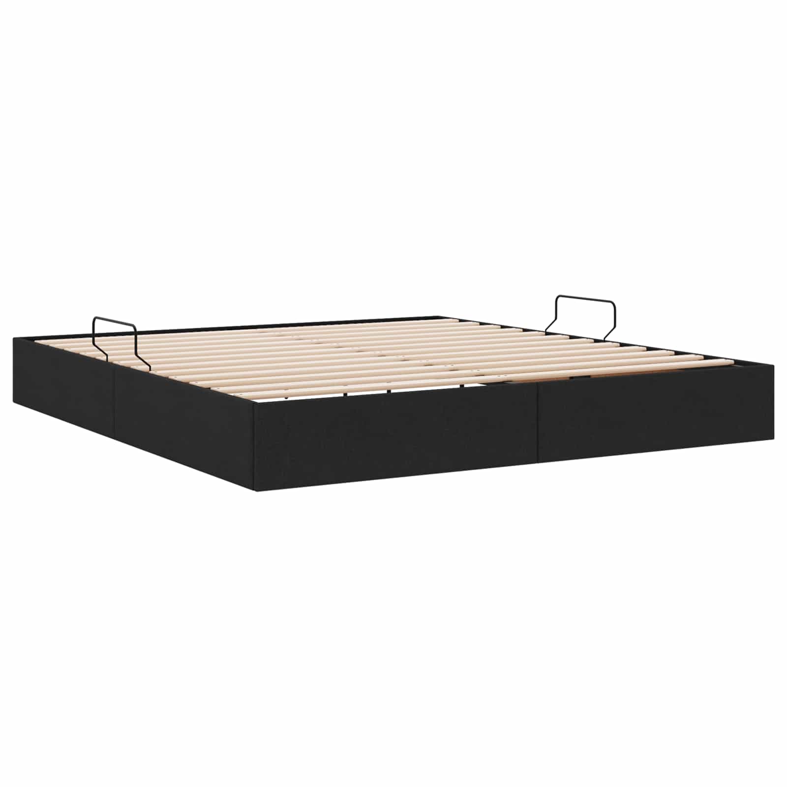 Ottoman Bedframe met opslag Zwart 180 x 200 cm Stof