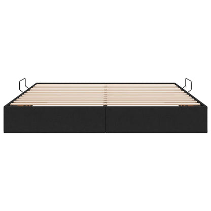 Ottoman Bedframe met opslag Zwart 180 x 200 cm Stof