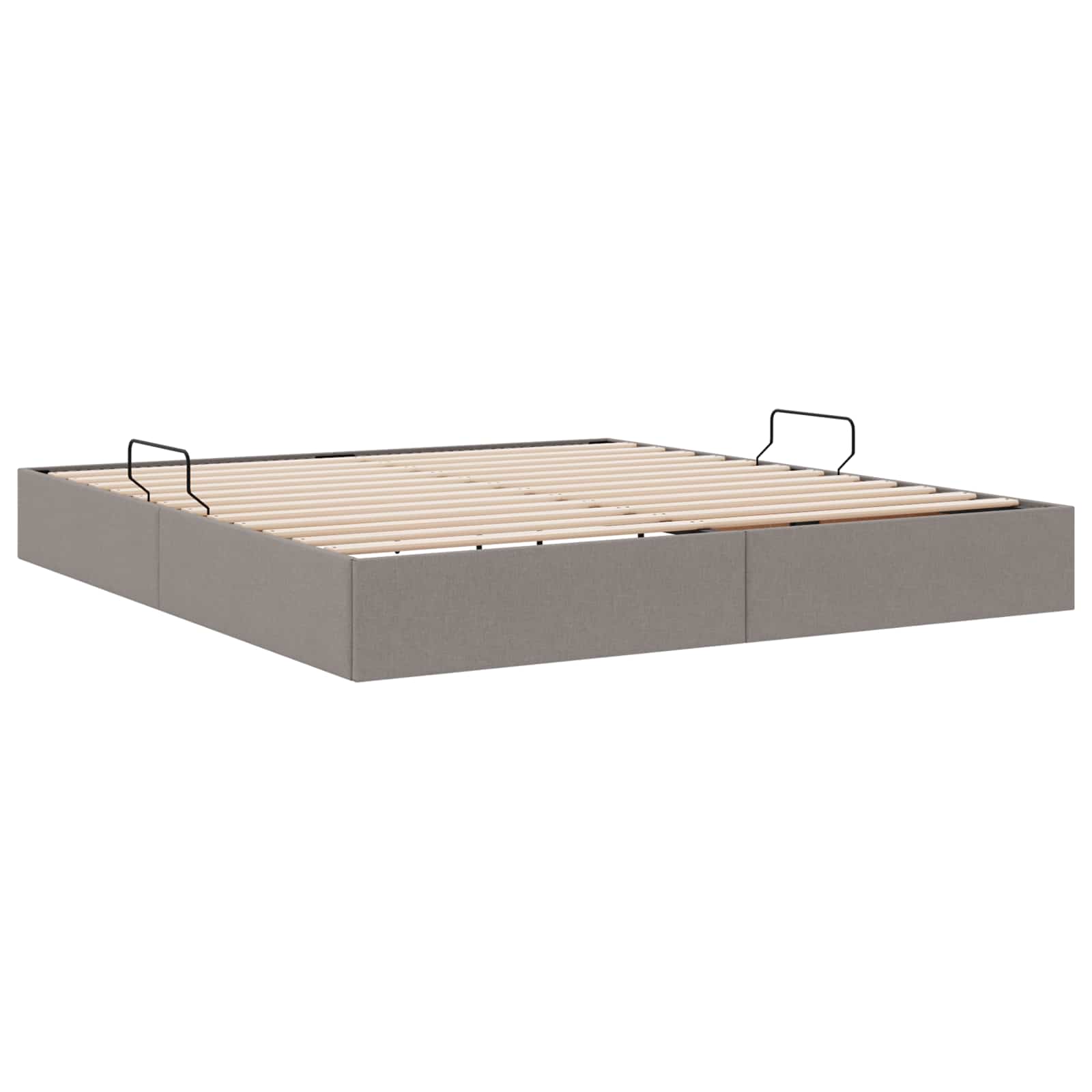 Ottoman Bedframe met opslag Taupe 180 x 200 cm Stof