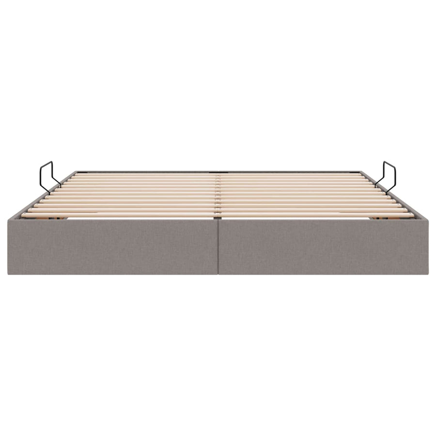 Ottoman Bedframe met opslag Taupe 180 x 200 cm Stof