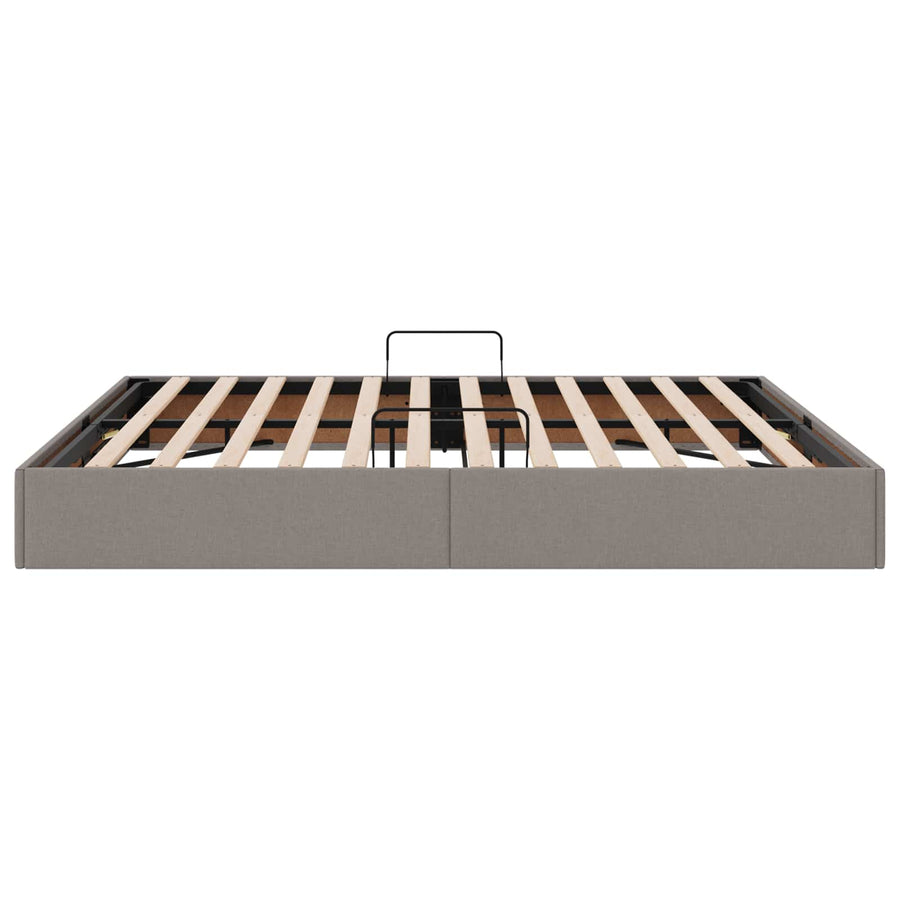 Ottoman Bedframe met opslag Taupe 180 x 200 cm Stof