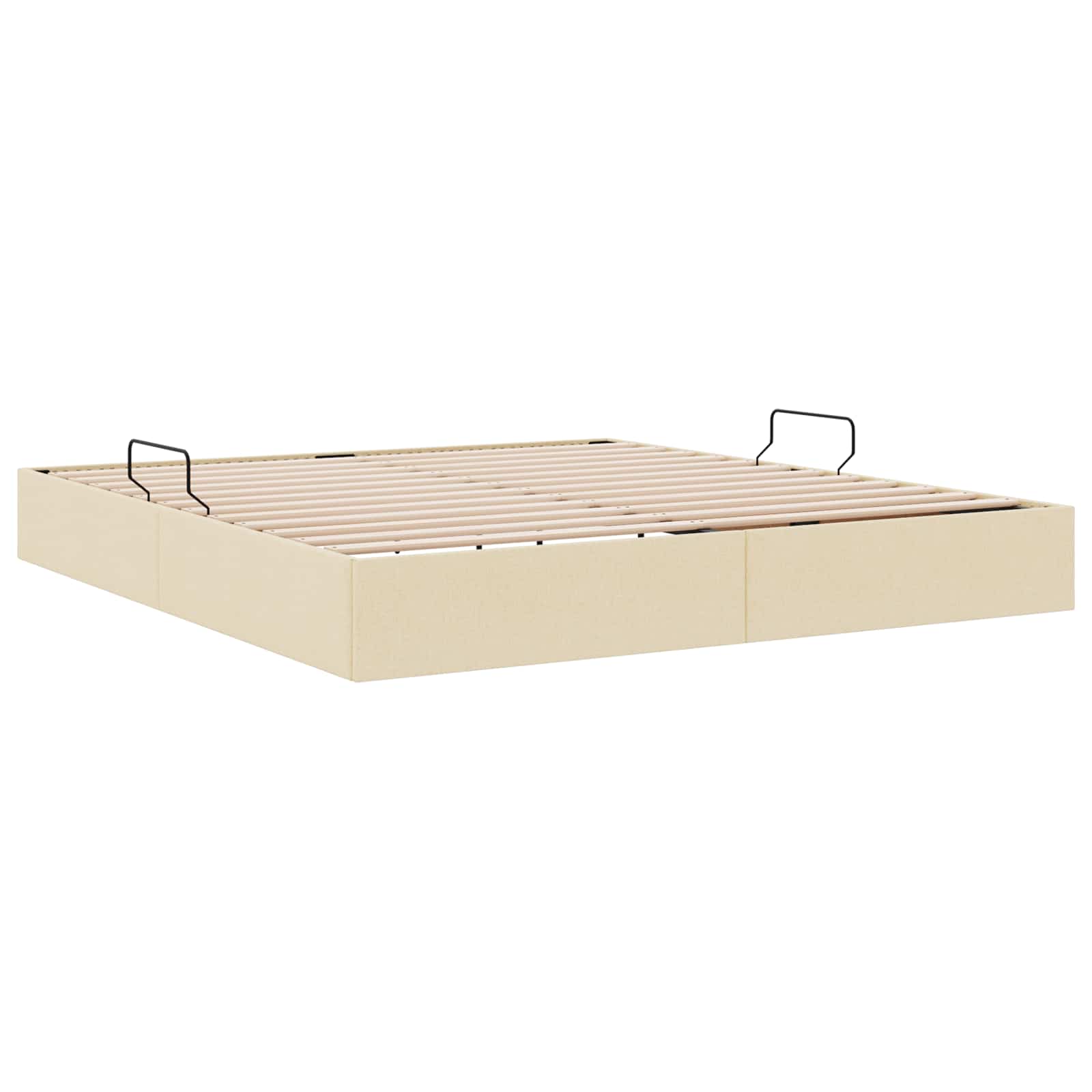 Ottoman Bedframe met opslag Crème 180 x 200 cm Stof