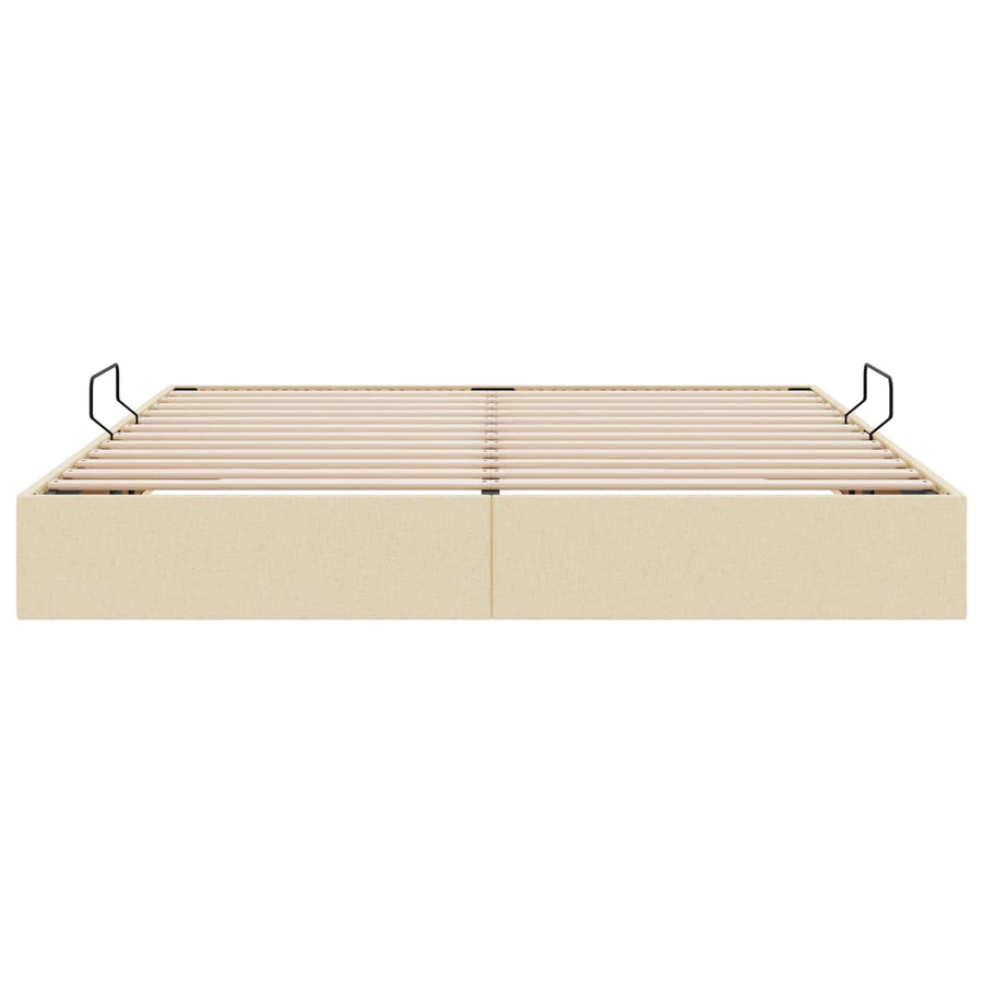 Ottoman Bedframe met opslag Crème 180 x 200 cm Stof