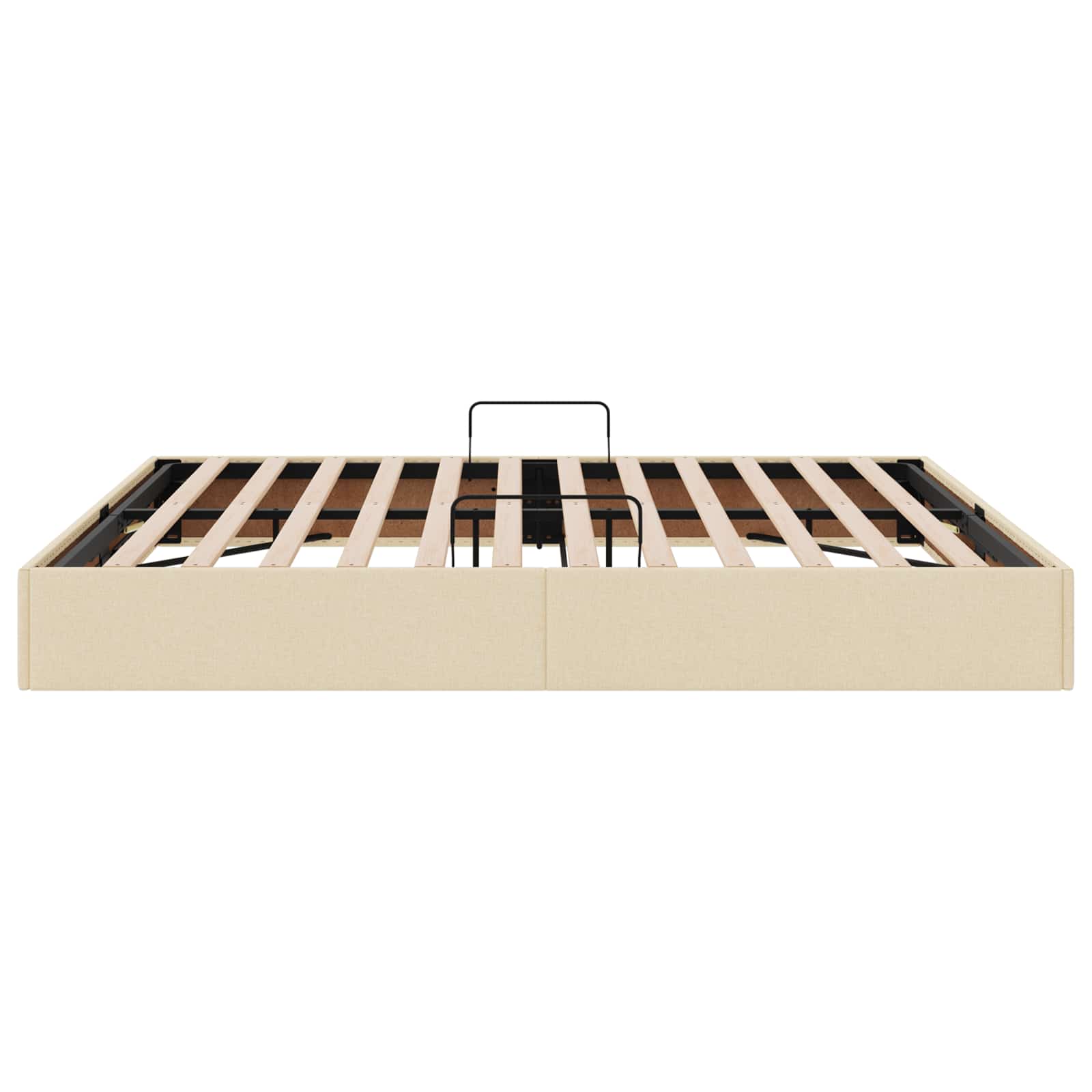 Ottoman Bedframe met opslag Crème 180 x 200 cm Stof