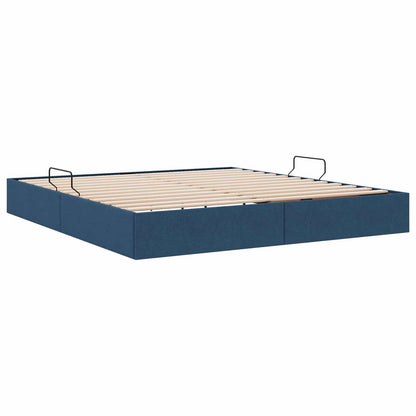 Ottoman Bedframe met opslag Blauw 180 x 200 cm Stof