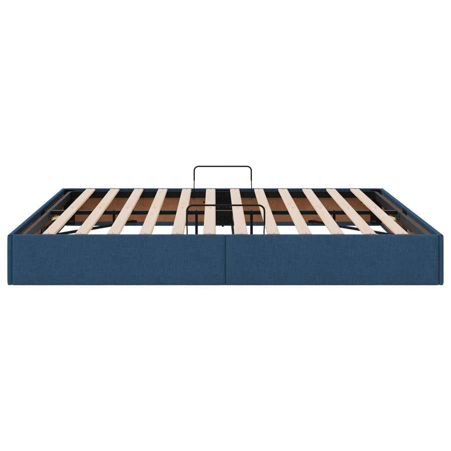 Ottoman Bedframe met opslag Blauw 180 x 200 cm Stof