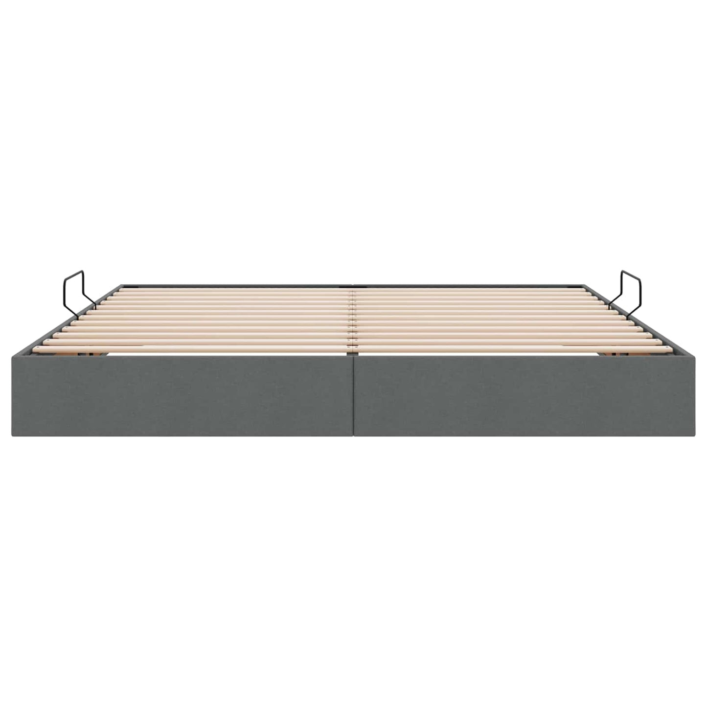 Ottoman Bedframe met opslag Donkergrijs 200 x 200 cm Stof