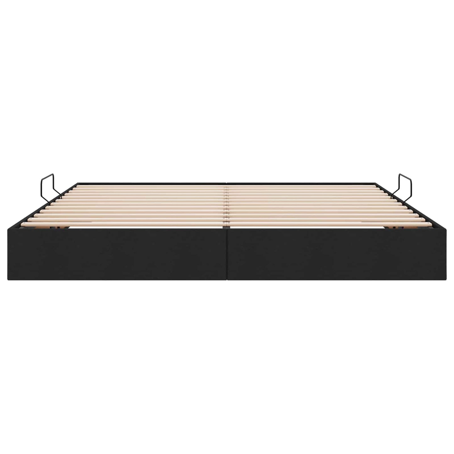 Ottoman Bedframe met opslag Zwart 200 x 200 cm Stof