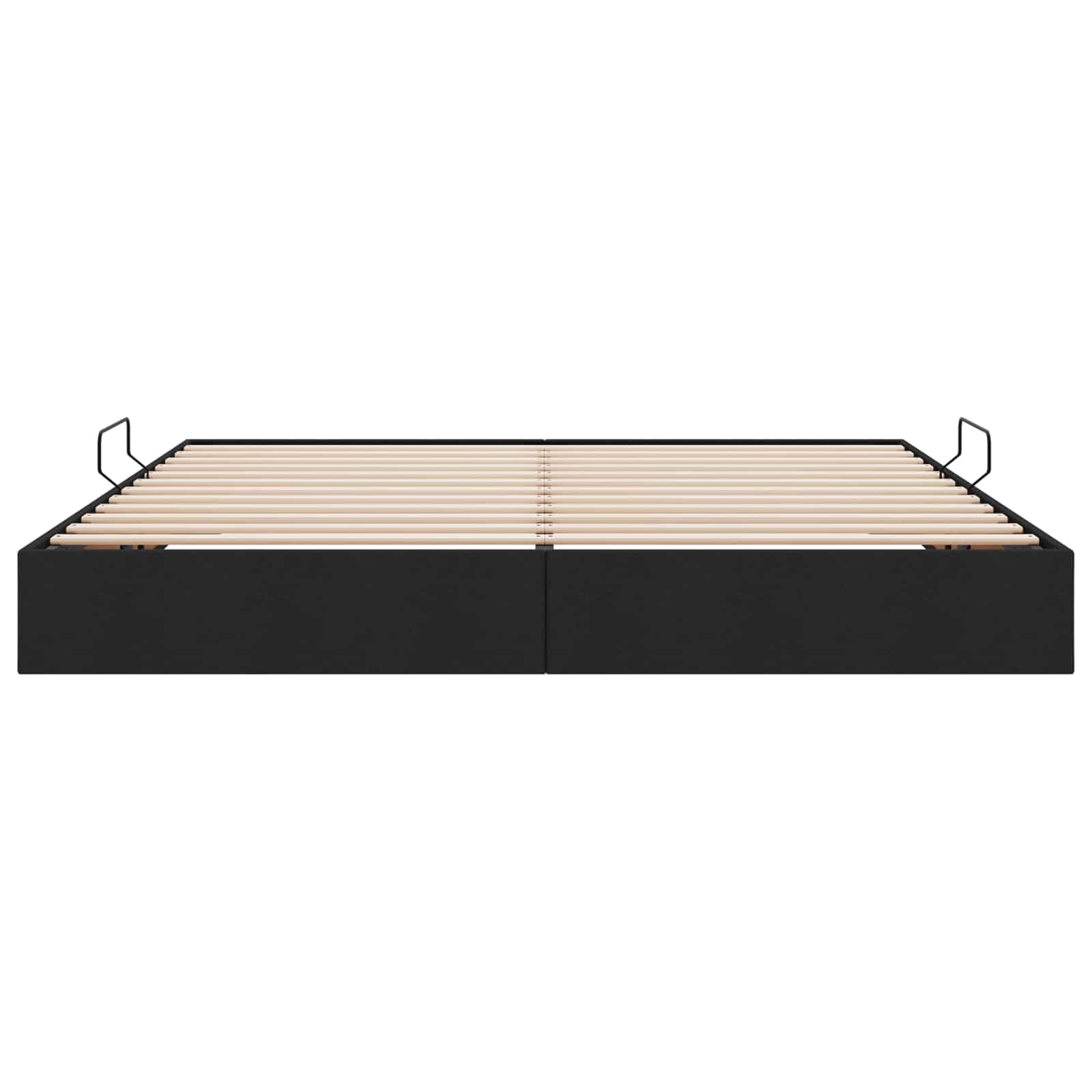 Ottoman Bedframe met opslag Zwart 200 x 200 cm Stof