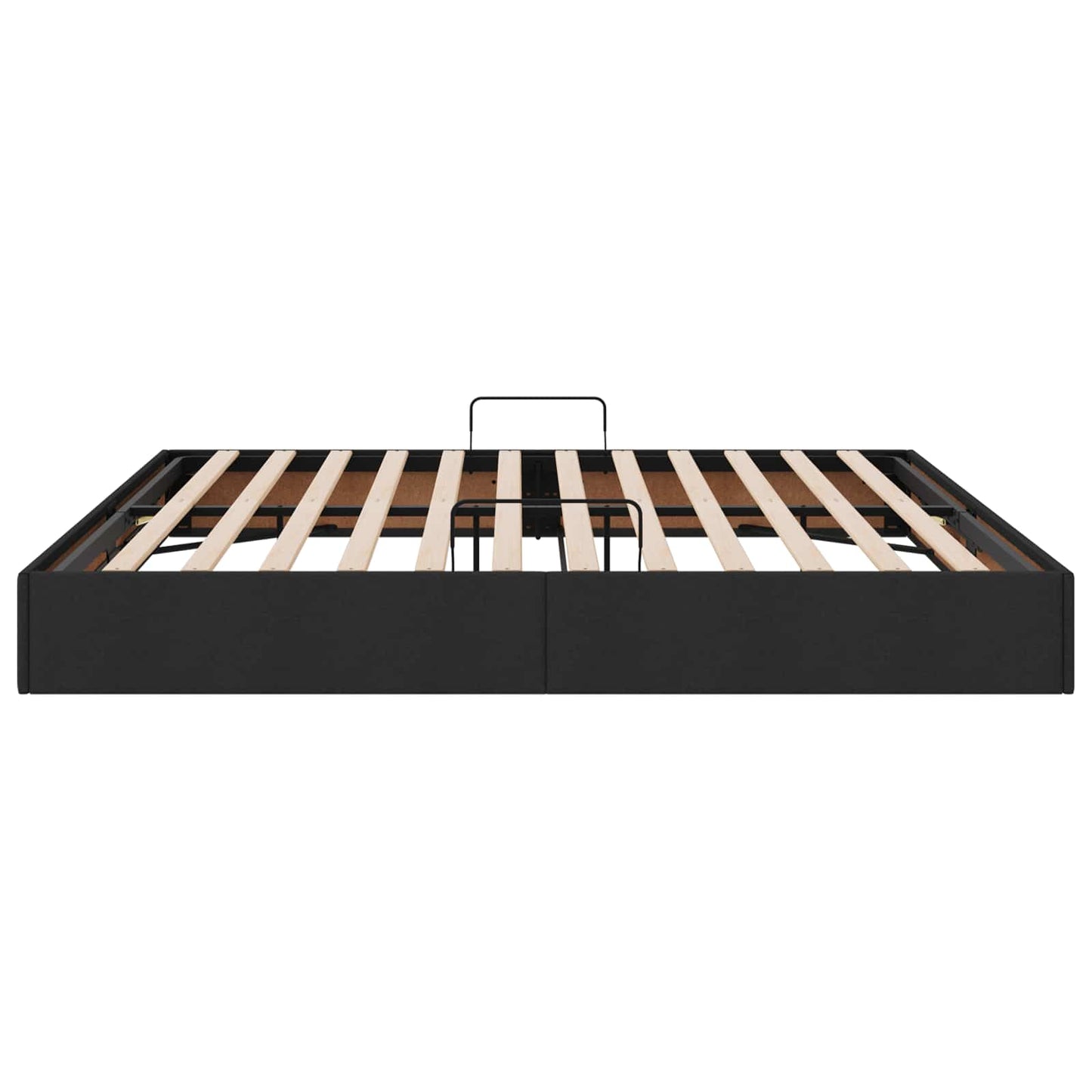 Ottoman Bedframe met opslag Zwart 200 x 200 cm Stof
