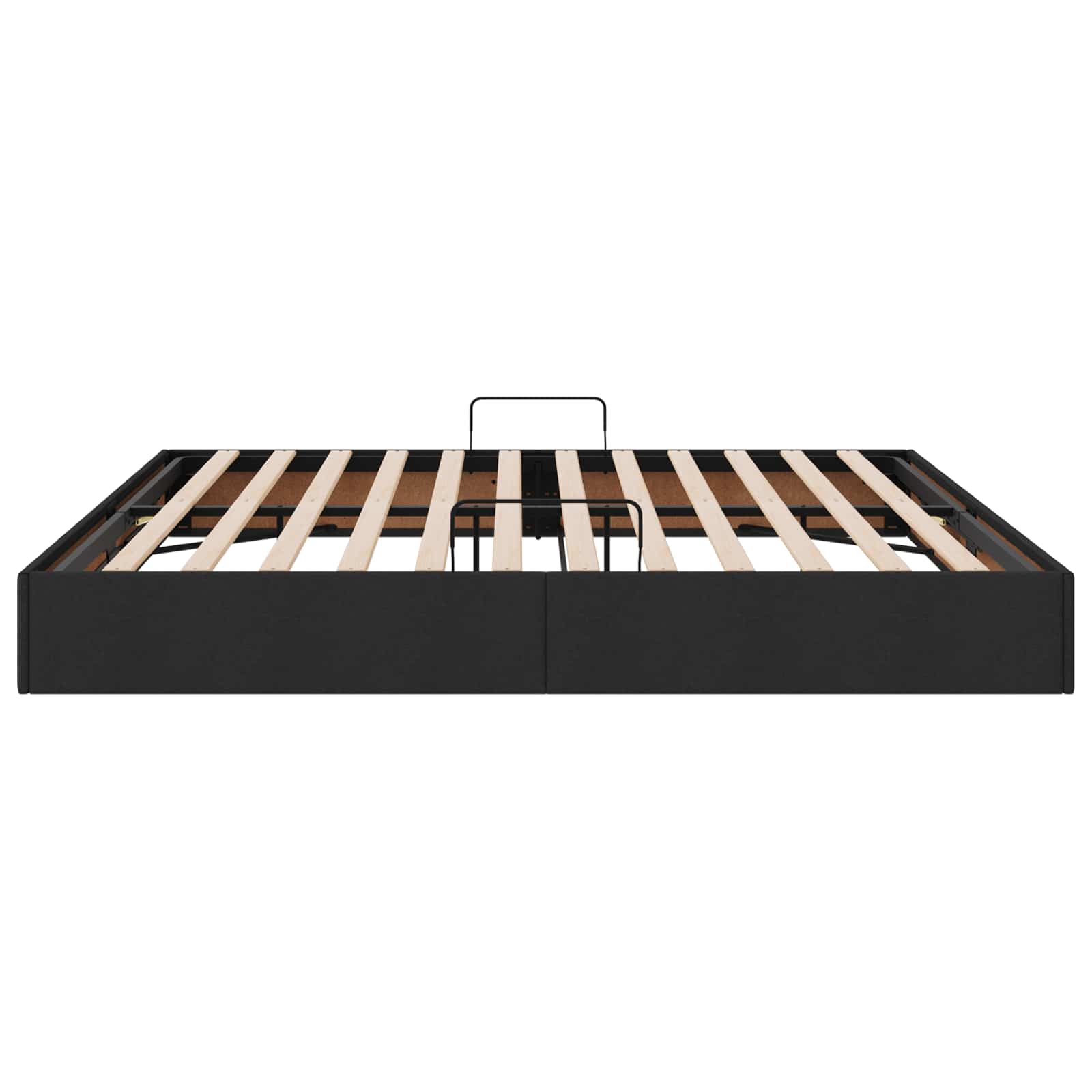 Ottoman Bedframe met opslag Zwart 200 x 200 cm Stof
