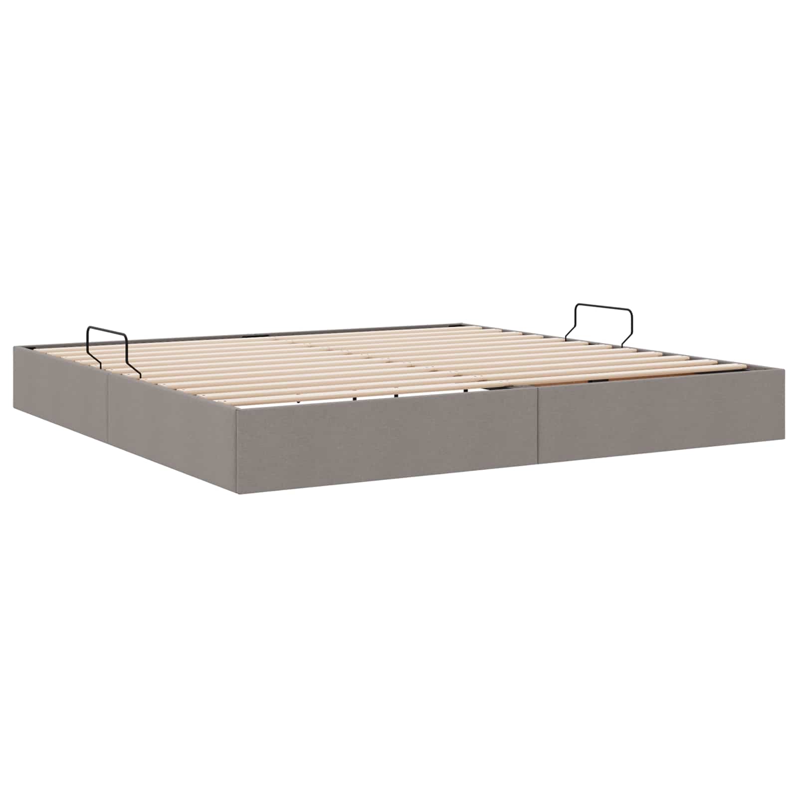 Ottoman Bedframe met opslag Taupe 200 x 200 cm Stof