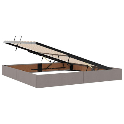 Ottoman Bedframe met opslag Taupe 200 x 200 cm Stof