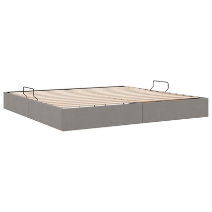 Ottoman Bedframe met opslag Taupe 200 x 200 cm Stof