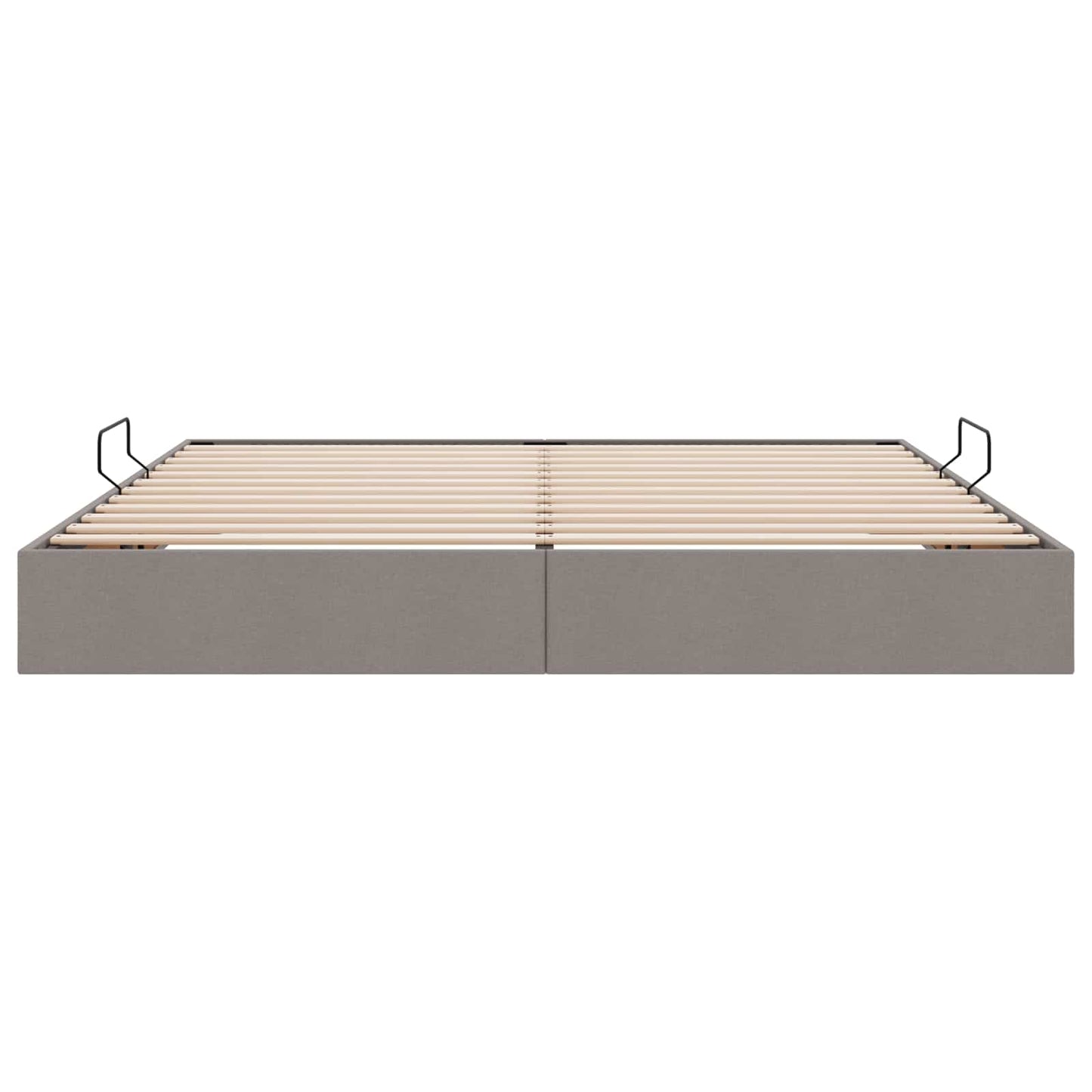 Ottoman Bedframe met opslag Taupe 200 x 200 cm Stof