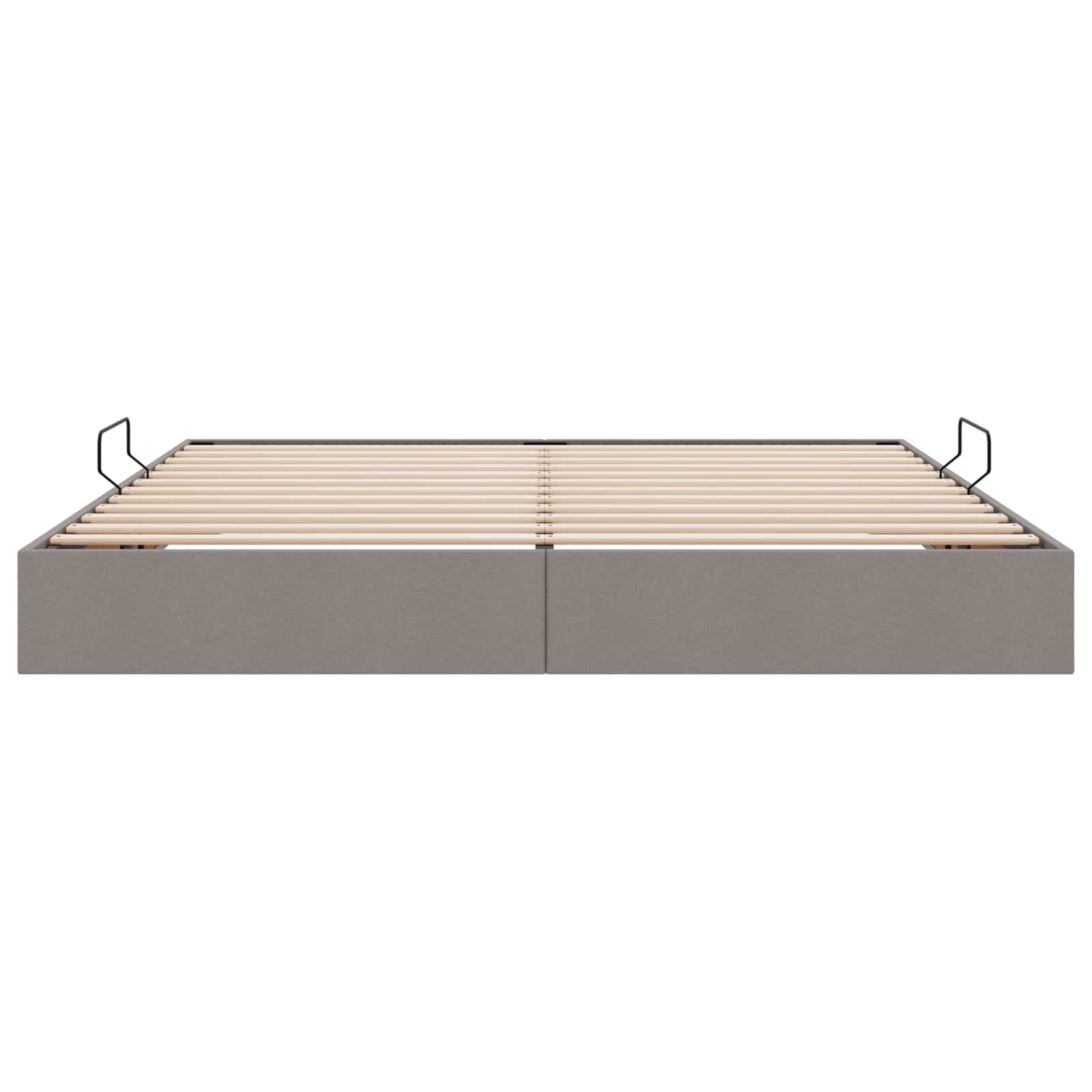 Ottoman Bedframe met opslag Taupe 200 x 200 cm Stof