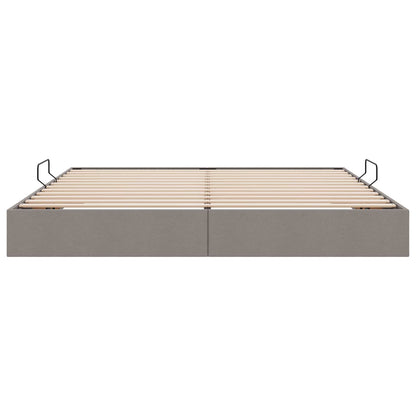 Ottoman Bedframe met opslag Taupe 200 x 200 cm Stof