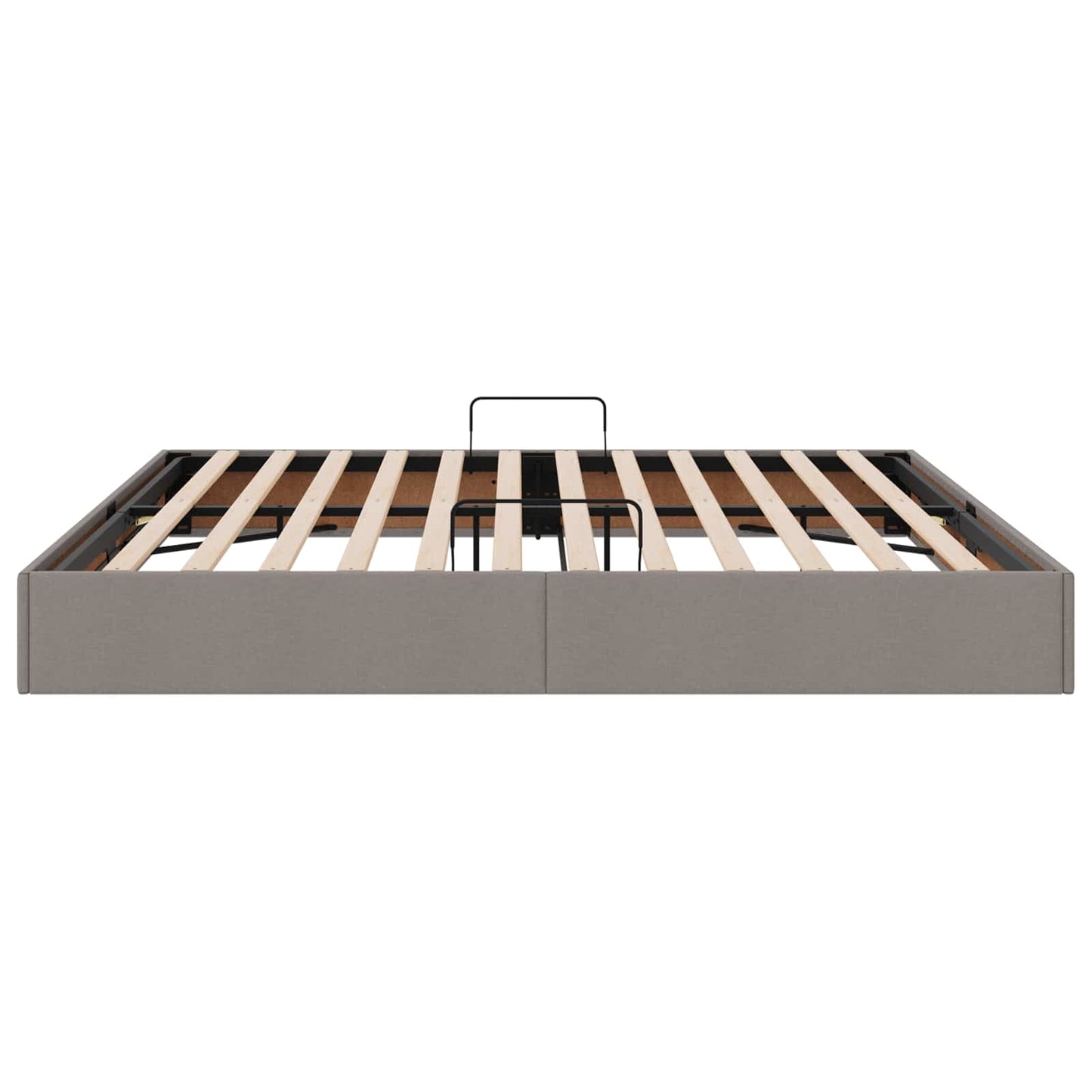 Ottoman Bedframe met opslag Taupe 200 x 200 cm Stof