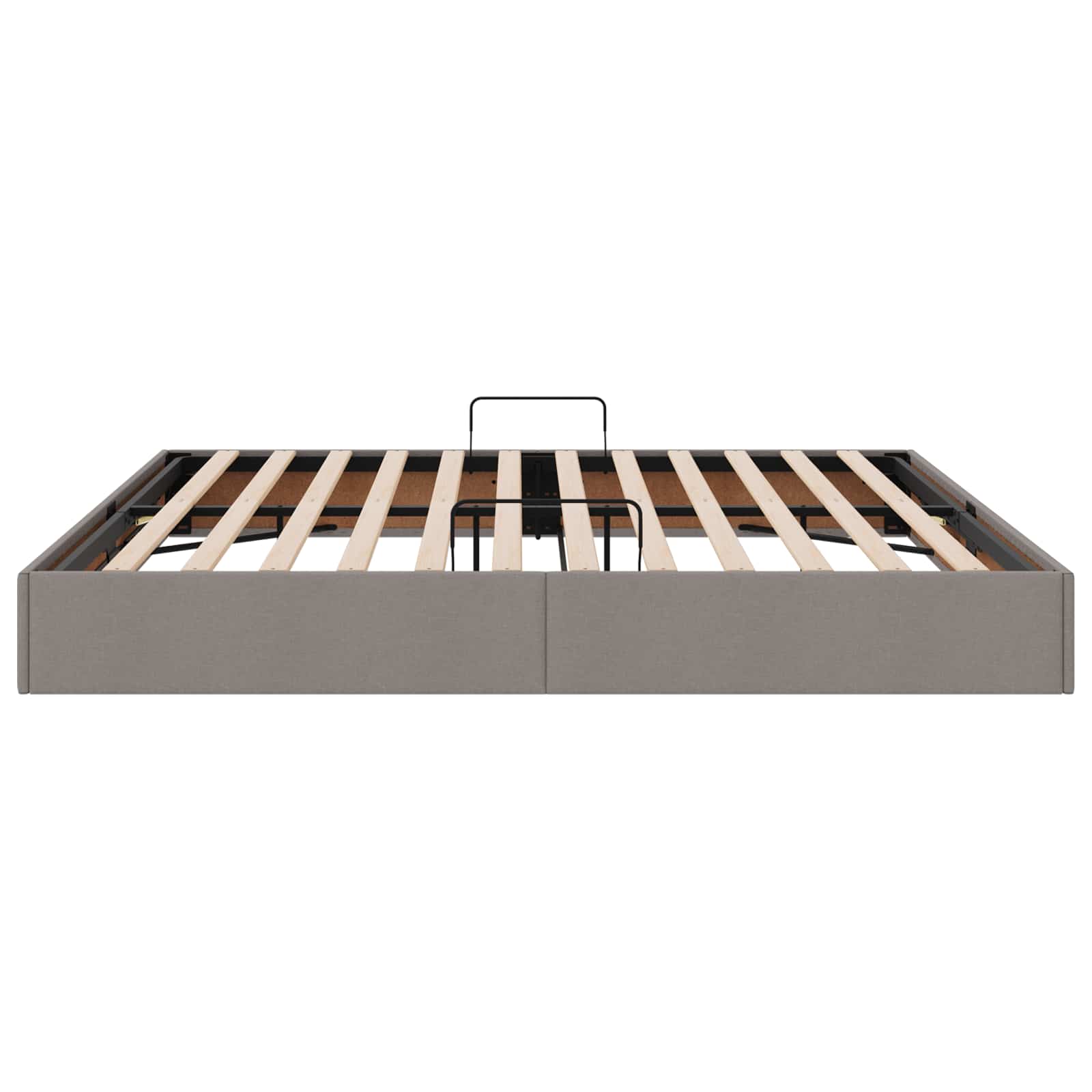 Ottoman Bedframe met opslag Taupe 200 x 200 cm Stof