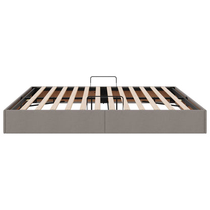 Ottoman Bedframe met opslag Taupe 200 x 200 cm Stof