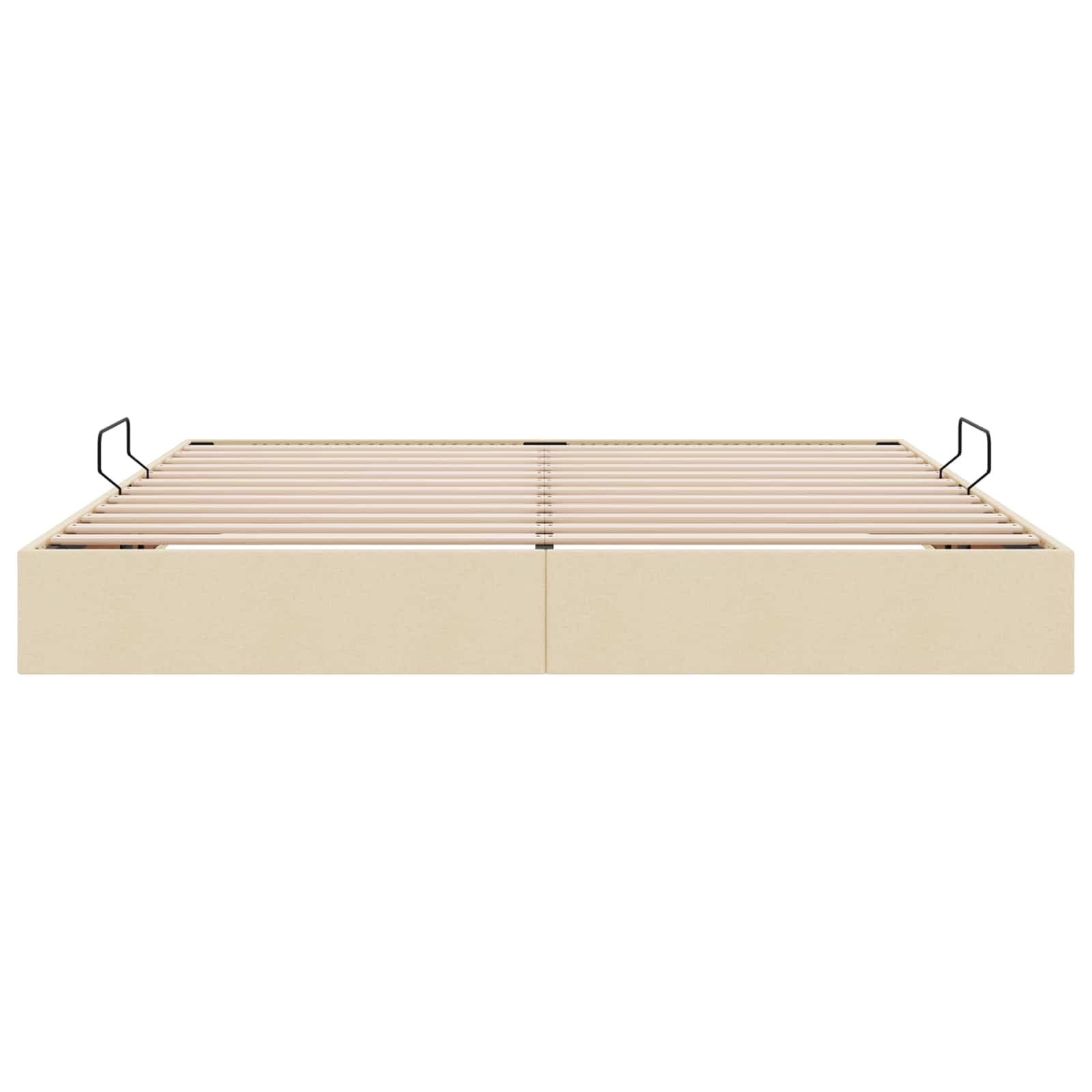 Ottoman Bedframe met opslag Crème 200 x 200 cm Stof