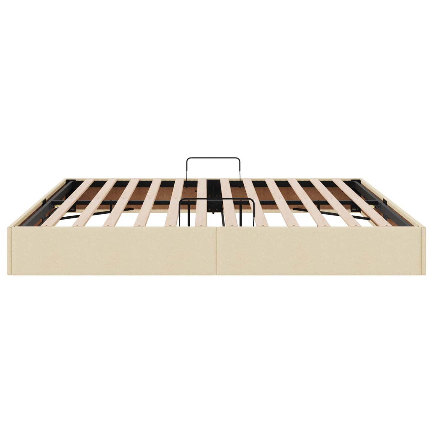 Ottoman Bedframe met opslag Crème 200 x 200 cm Stof
