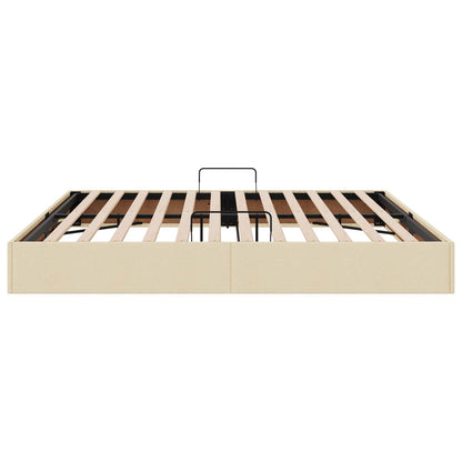 Ottoman Bedframe met opslag Crème 200 x 200 cm Stof