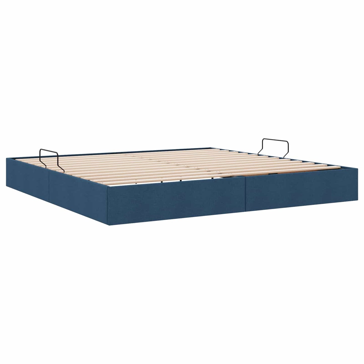 Ottoman Bedframe met opslag Blauw 200 x 200 cm Stof