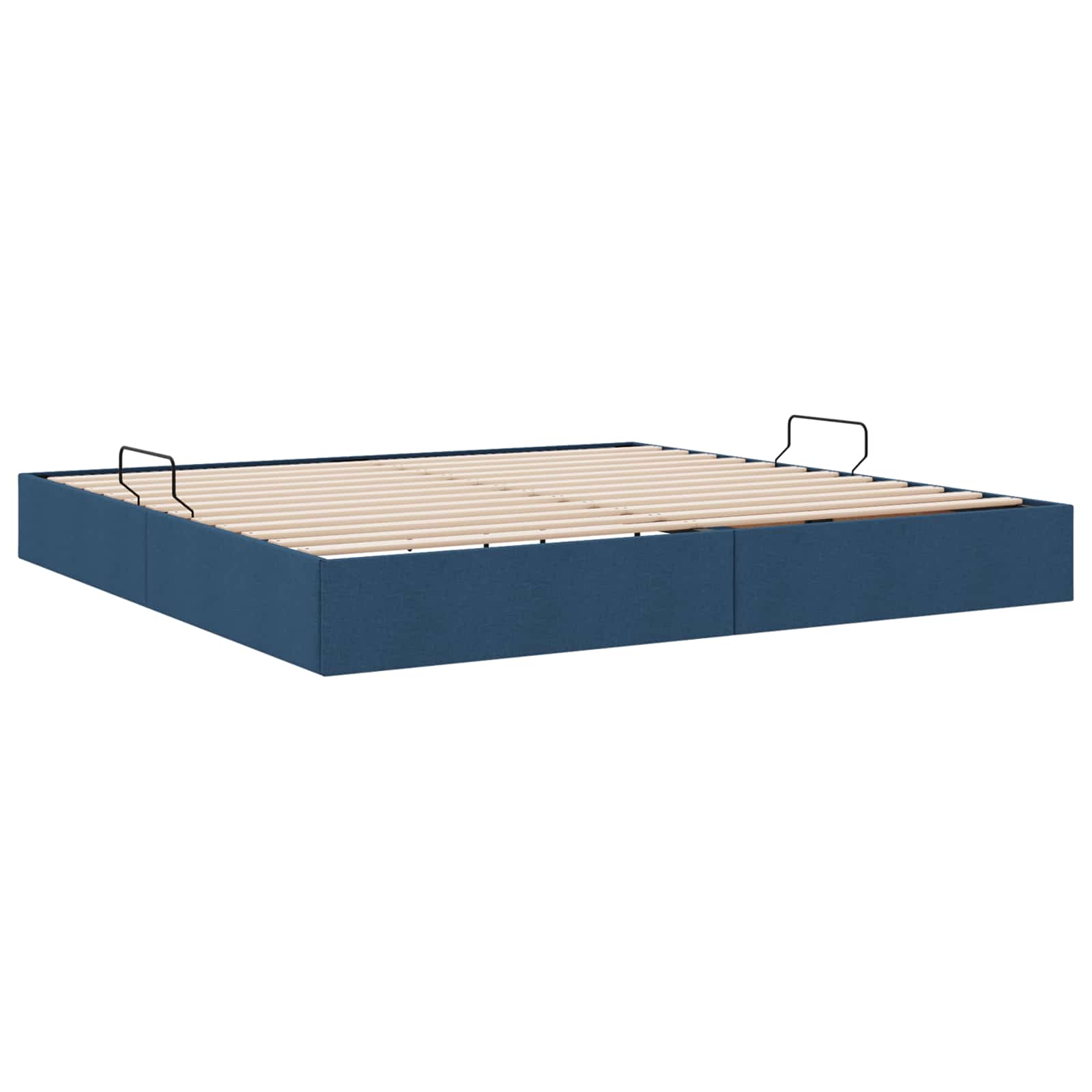Ottoman Bedframe met opslag Blauw 200 x 200 cm Stof