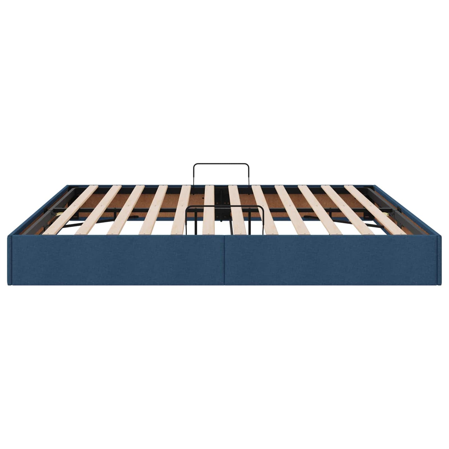 Ottoman Bedframe met opslag Blauw 200 x 200 cm Stof