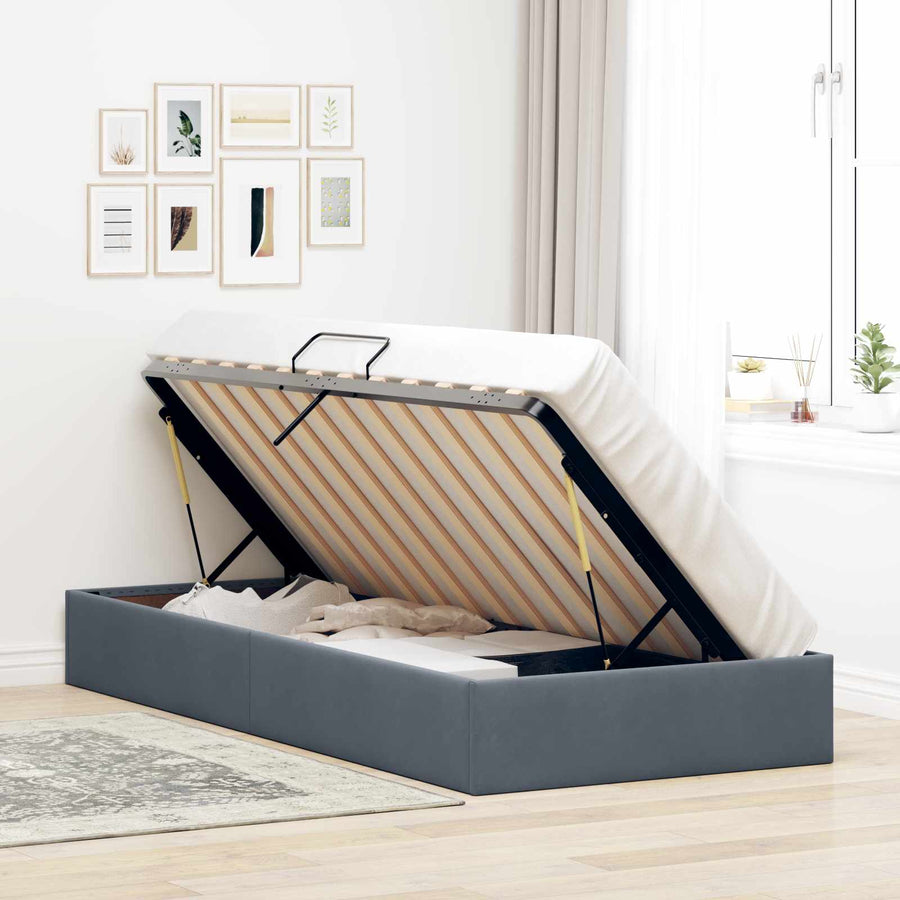 Ottoman Bedframe met Opslag met opslag Fluweel