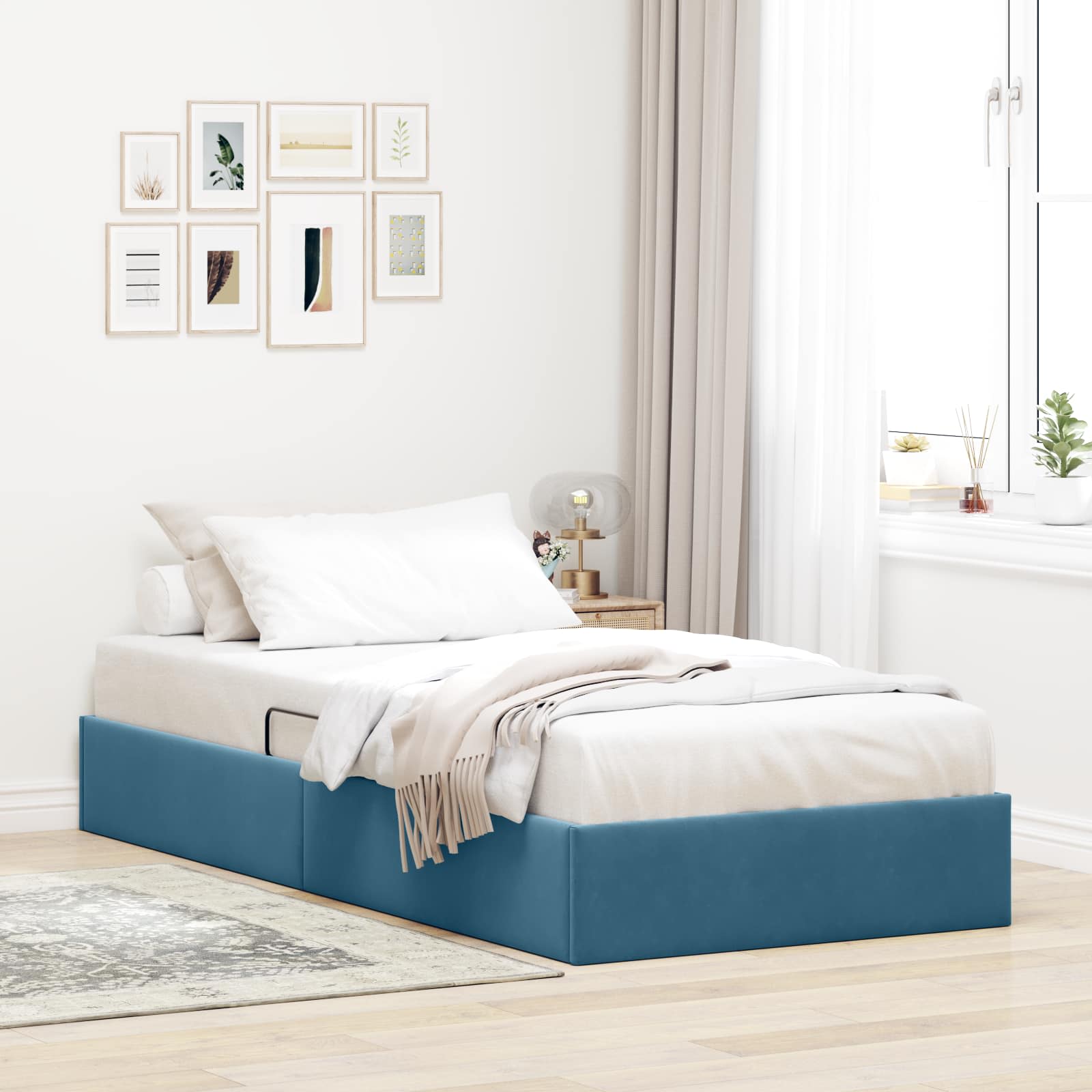 Ottoman Bedframe met Opslag met opslag Fluweel
