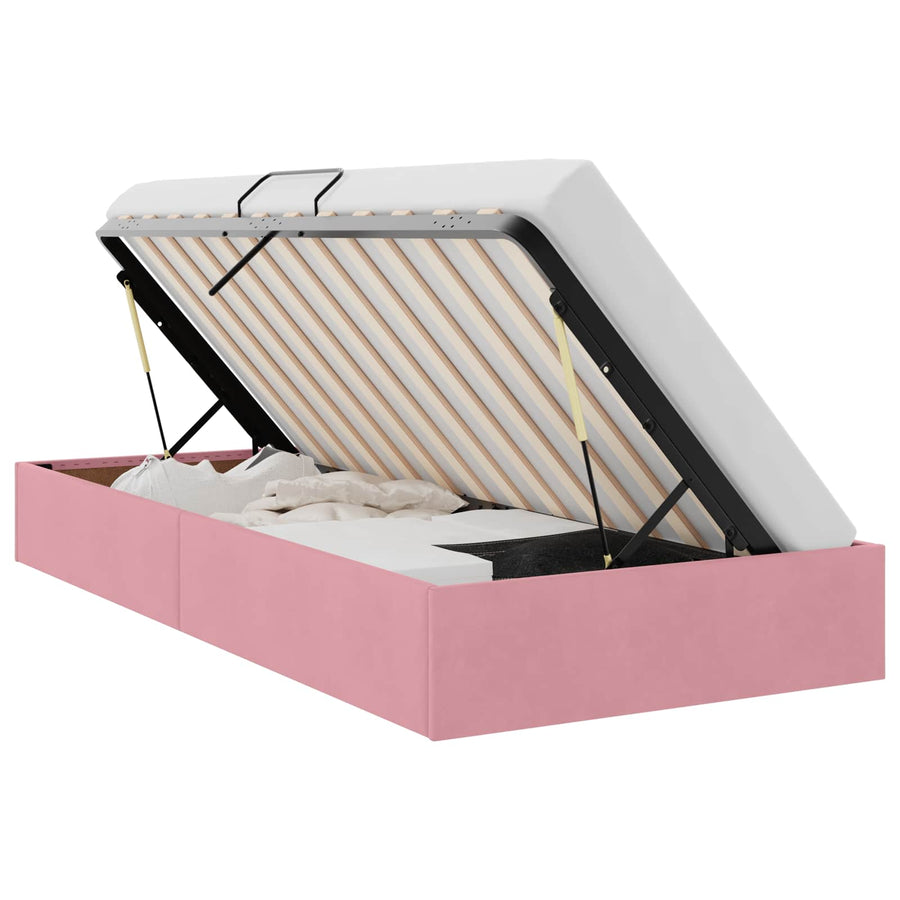 Ottoman Bedframe met Opslag met opslag Fluweel
