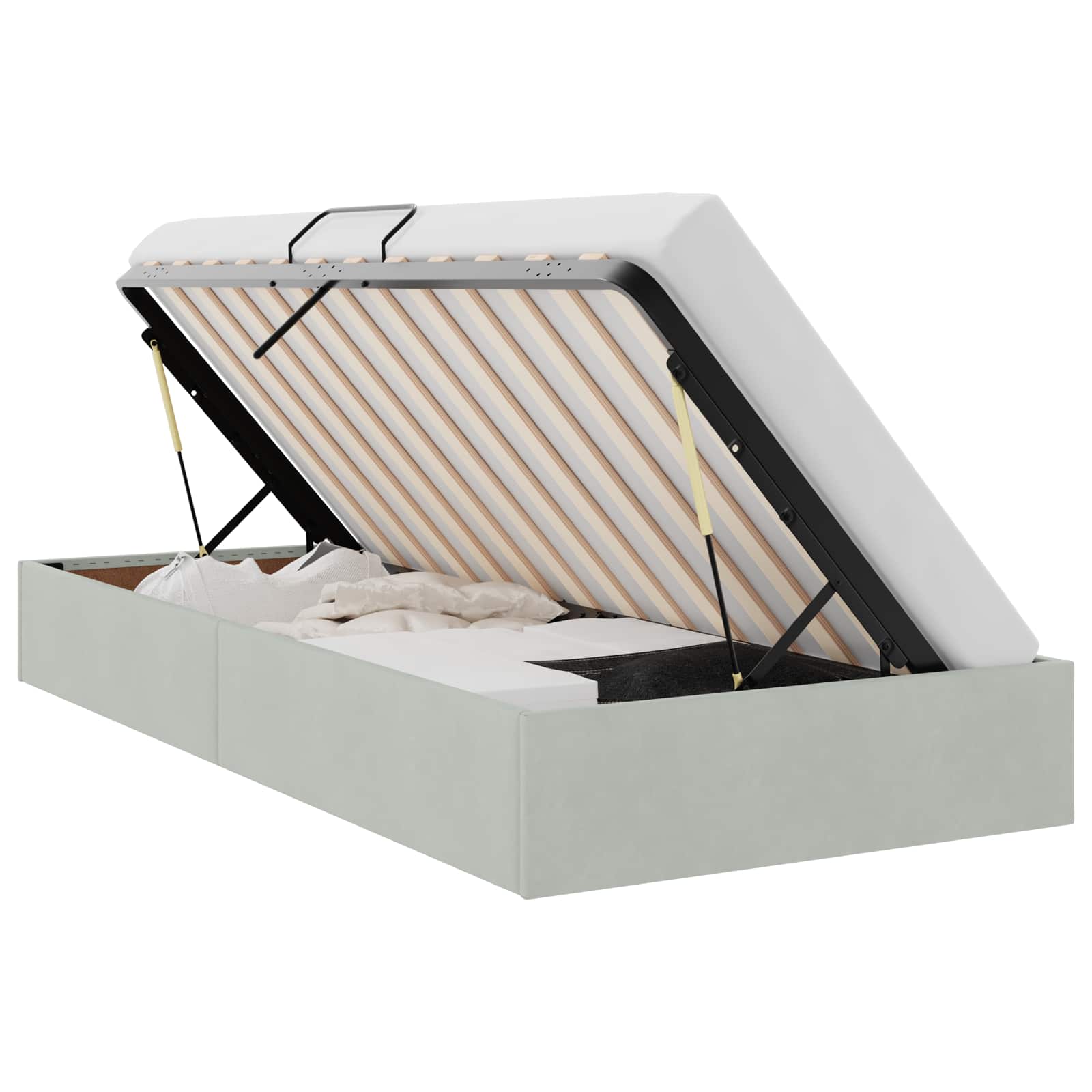 Ottoman Bedframe met Opslag met opslag Fluweel