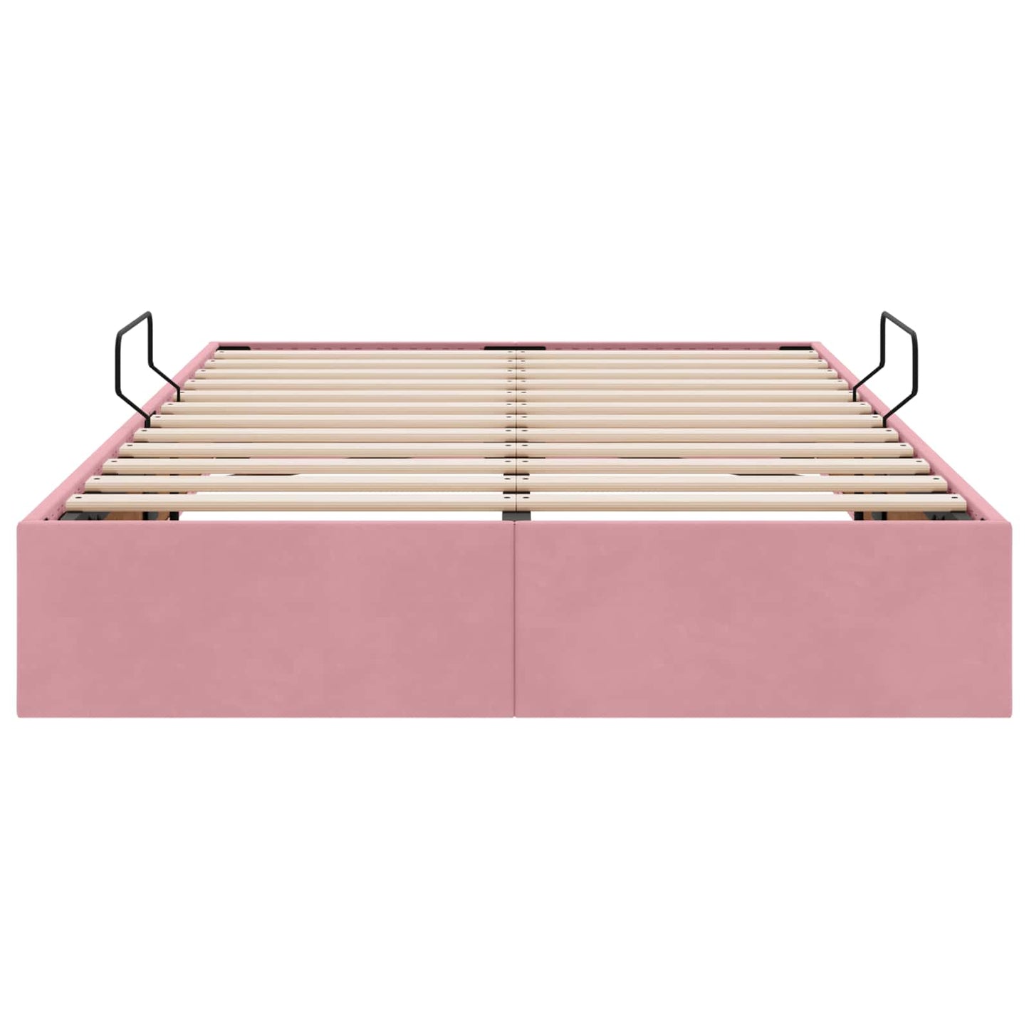 Opslag bed met hoofdeinde met opslag Roze 120 x 200 cm Fluweel