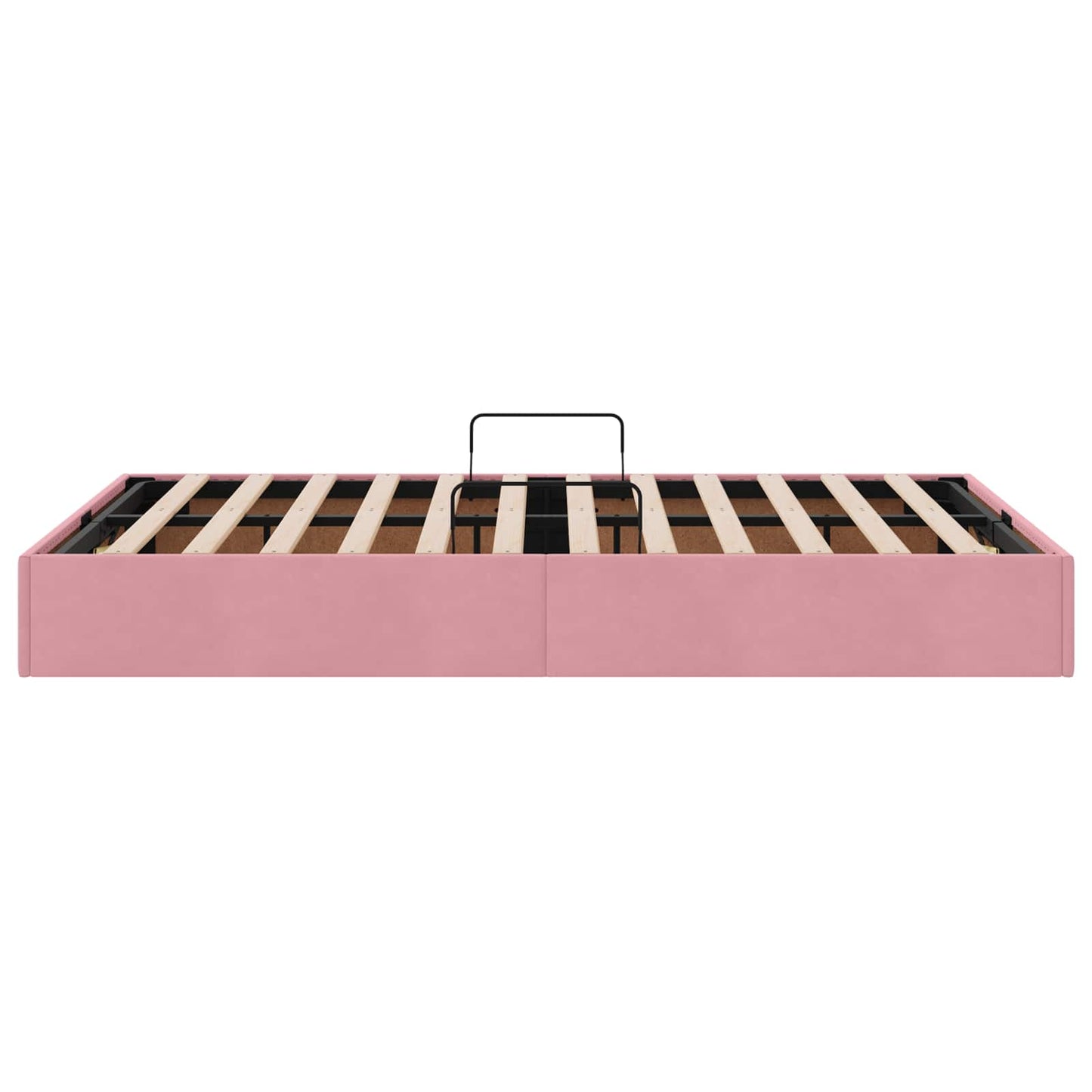 Opslag bed met hoofdeinde met opslag Roze 120 x 200 cm Fluweel