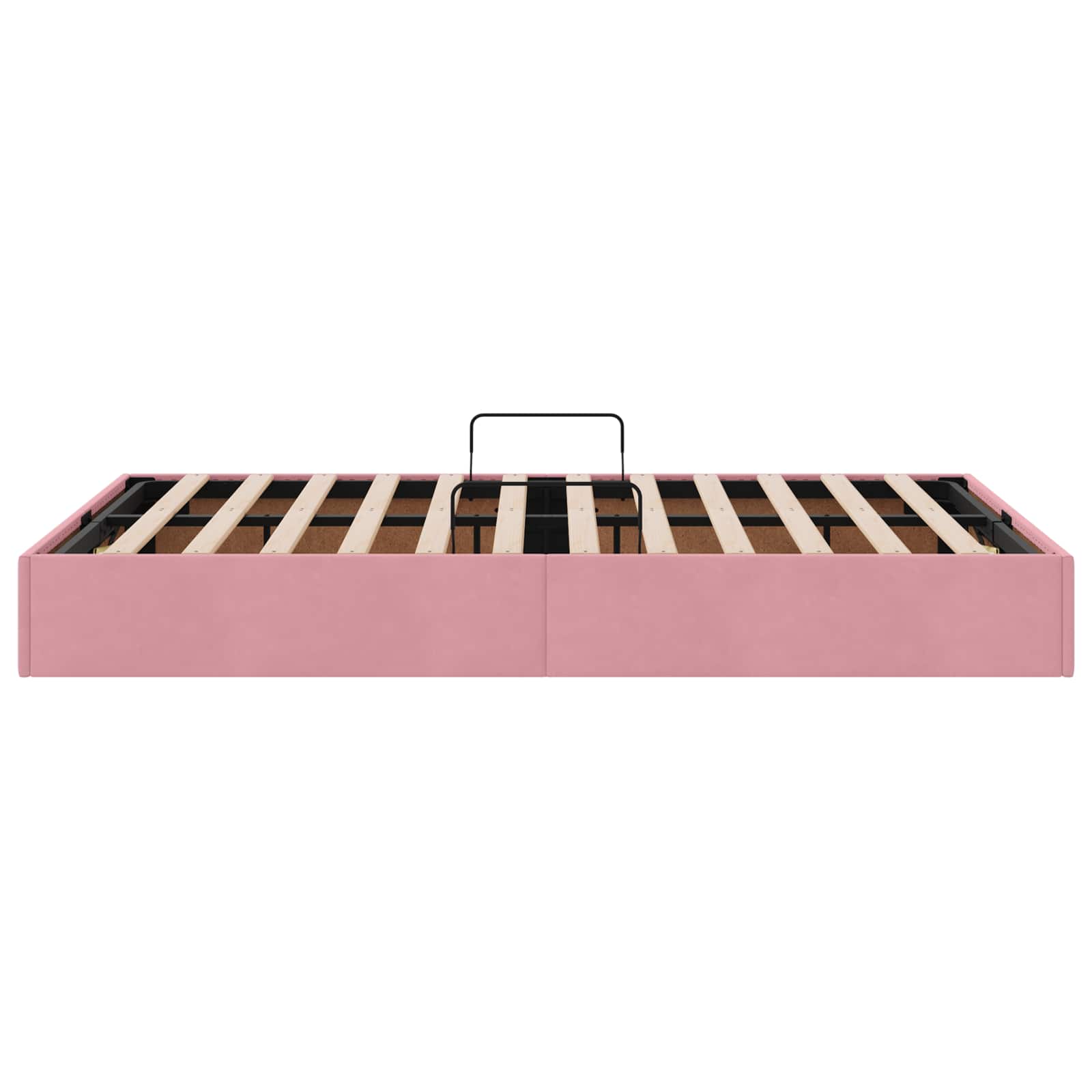 Opslag bed met hoofdeinde met opslag Roze 120 x 200 cm Fluweel