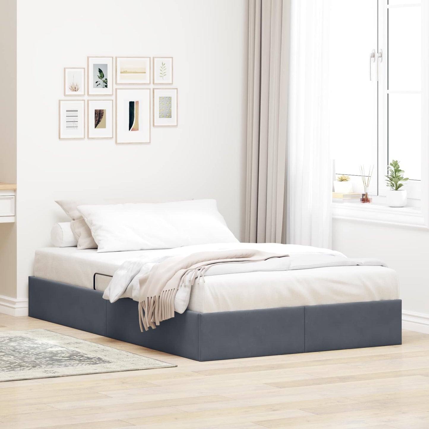 Ottoman Bedframe met Opslag met opslag Fluweel