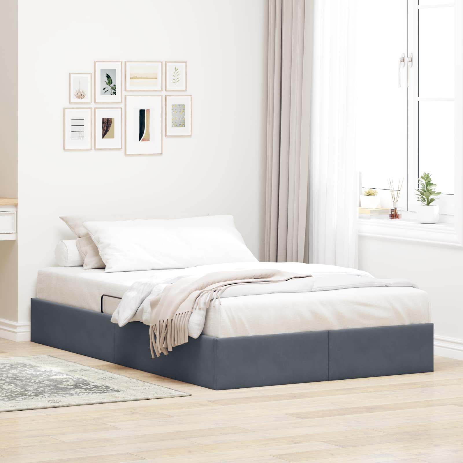 Ottoman Bedframe met Opslag met opslag Fluweel