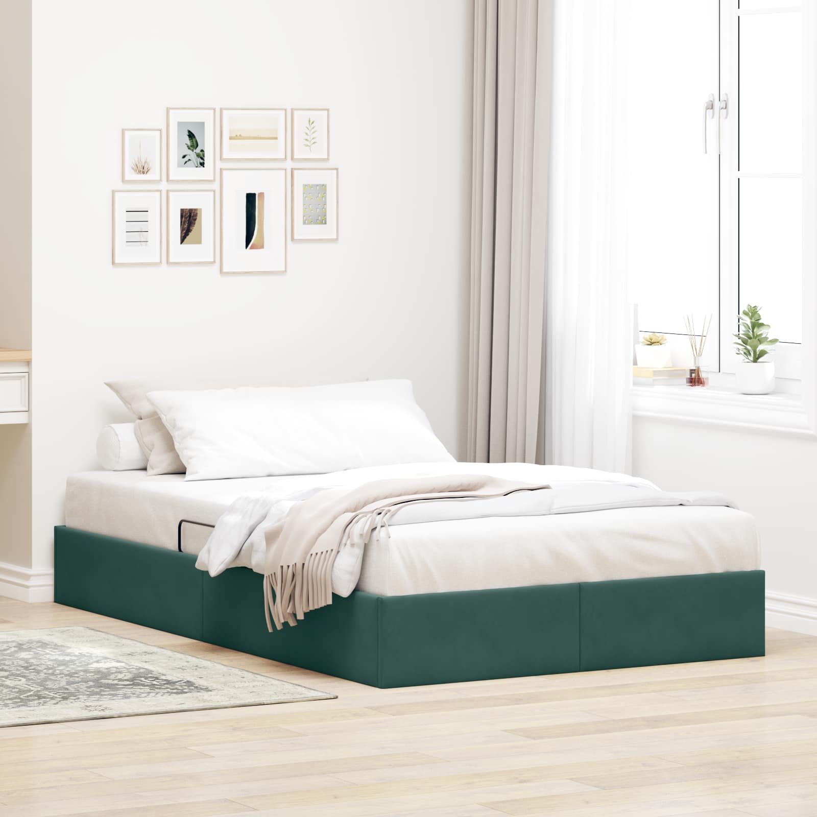 Ottoman Bedframe met Opslag met opslag Fluweel